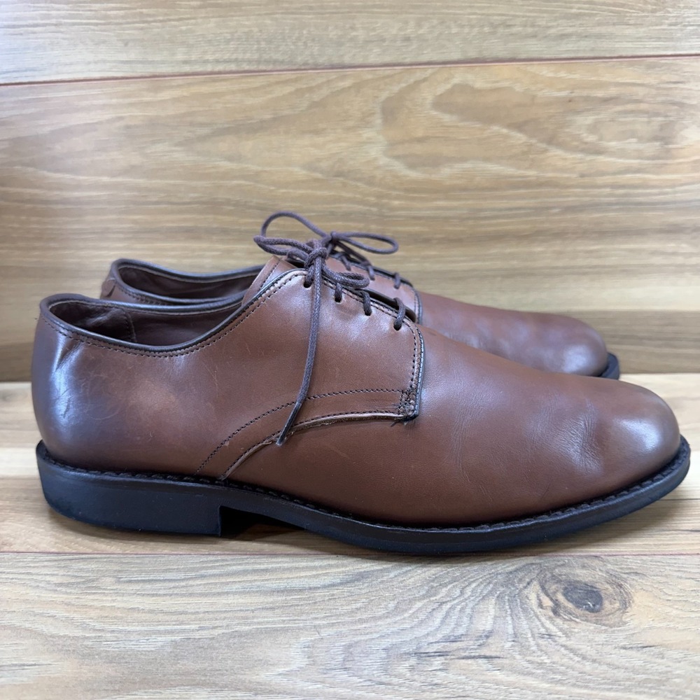 Allen Edmonds Chicago Traveler Oxfords Mens 10.5 D Brown Leather Plain Toe 2913